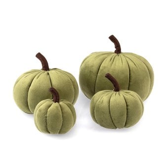 Green Plush Pumpkin Collection 4 Pack Bundle