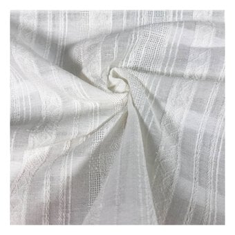 Ivory Linen Weave Fabric by the Metre