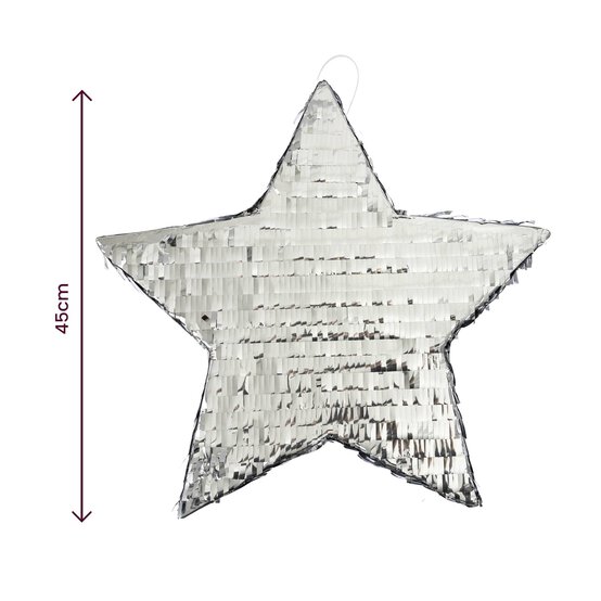 Silver Star Pinata 45cm image number 4