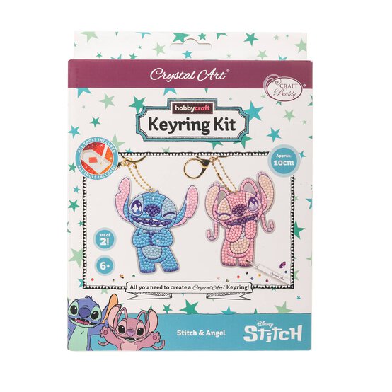 Crystal Art Stitch and Angel Keyring Set image number 1