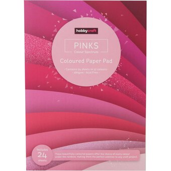 Pink Coloured Paper Pad A4 24 Pack image number 3