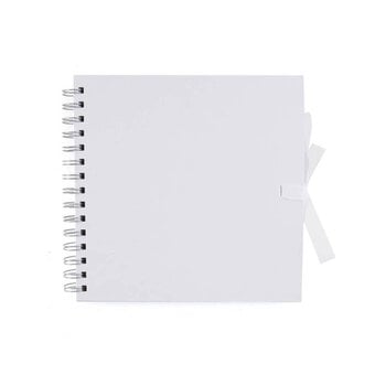 Spiral Bound White Scrapbook 8 x 8 Inches