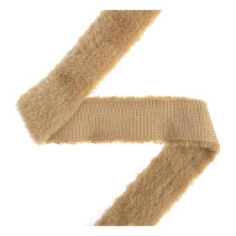 Beige Faux Fur Ribbon 3.5cm x 1m