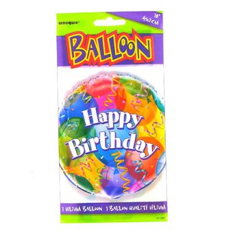 Large Happy Birthday Helium Balloon