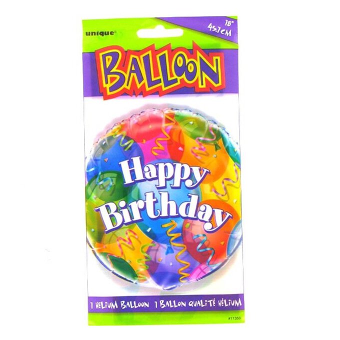 Large Happy Birthday Helium Balloon image number 1