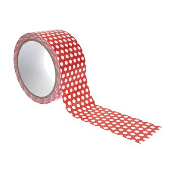 Red and White Polka Dot Duct Tape 48mm x 10m 