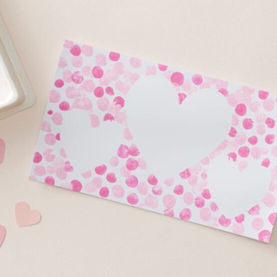 How to Make a Kid's Valentine's Day Fingerprint Card image number 1
