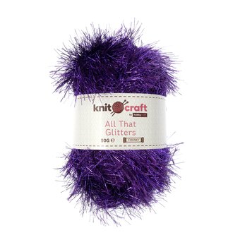 Knitcraft Purple All That Glitters Yarn 50g