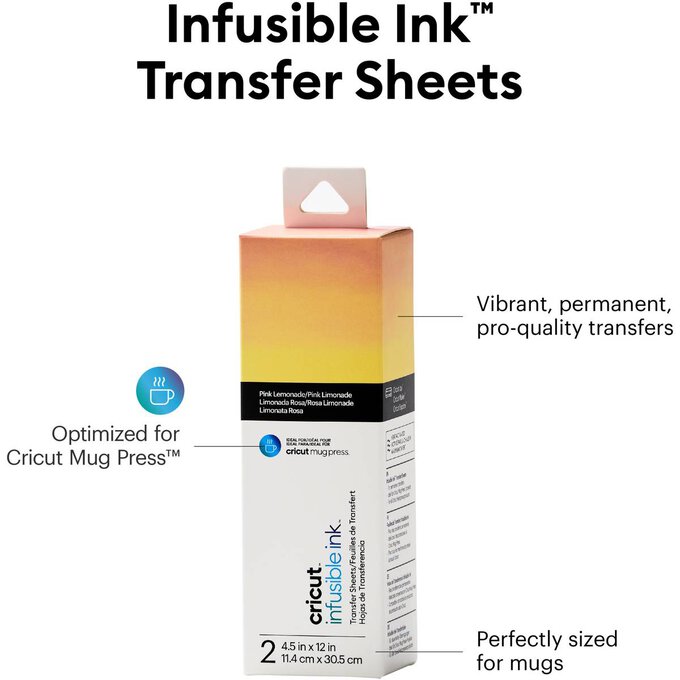 Cricut 2ct Infusible Ink Transfer Sheets Patterned - Pink Lemonade