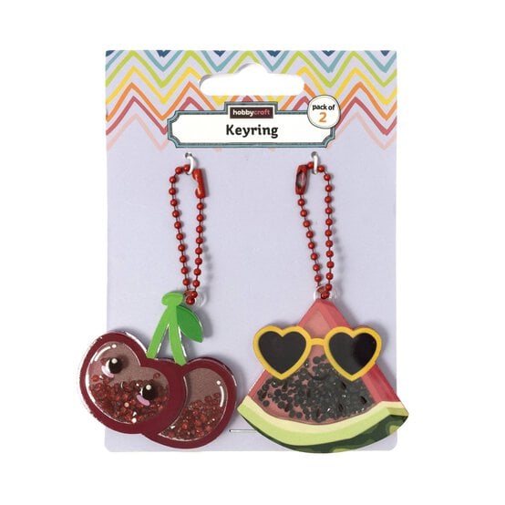 Melon and Cherry Keychains 2 Pack image number 4