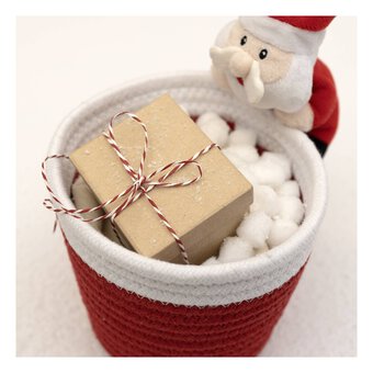 Santa Rope Basket 15cm