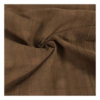 Brown Linen Weave Fabric by the Metre