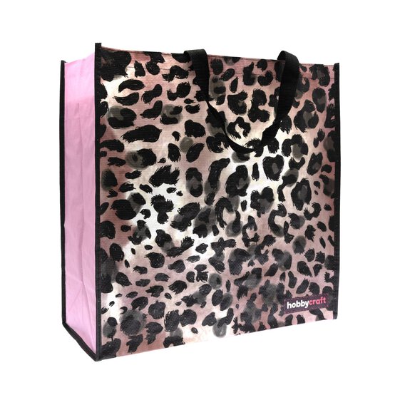 Pink Leopard Woven Bag for Life image number 1