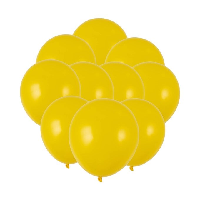 Yellow Latex Balloons 10 Pack image number 1
