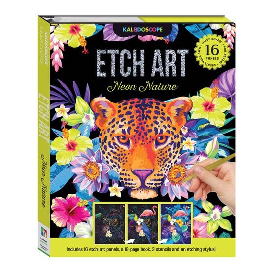 Kaleidoscope Etch Art Neon Nature Book image number 1