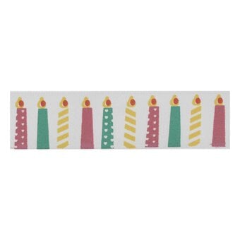 Colourful Candles Satin Ribbon 19mm x 4m image number 2
