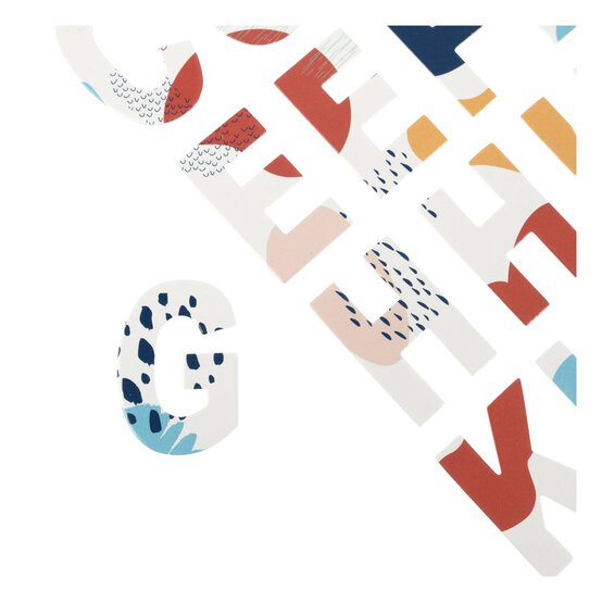 Abstract Chipboard Alphabet Stickers image number 3