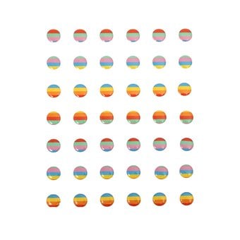 Adhesive Rainbow Stripe Gems 42 Pack