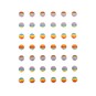 Adhesive Rainbow Stripe Gems 42 Pack image number 1