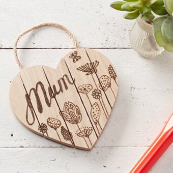 How to Make a Pyrography Mother's Day Plaque
