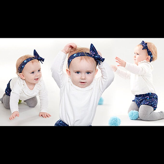 How to Sew Baby Bloomers and Matching Headband image number 1