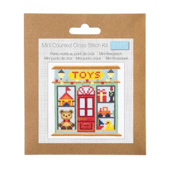 Trimits Toy Shop Mini Cross Stitch Kit 13cm x 13cm