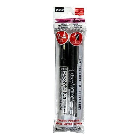 Pebeo Black and White Deco Markers 2 Pack image number 1