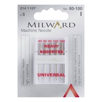 Milward 80 to 100 Gauge Machine Needles 5 Pack