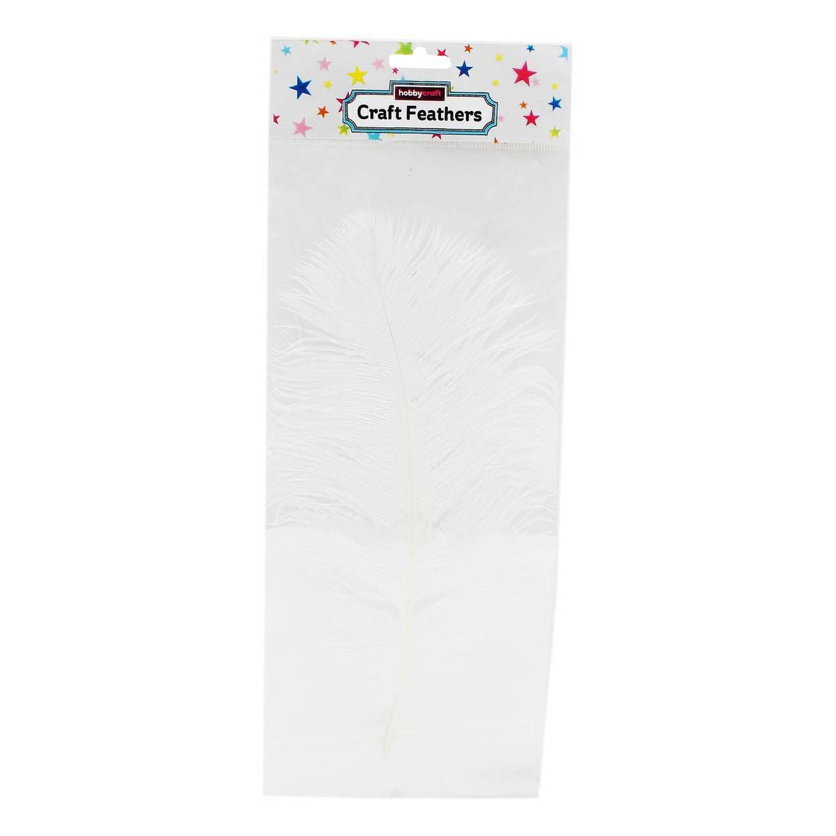 White Ostrich Feather 30cm | Hobbycraft