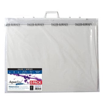 Daler-Rowney Carry Bag and Aquafine Texture Watercolour Paper 50cm x 70cm 5 Pack