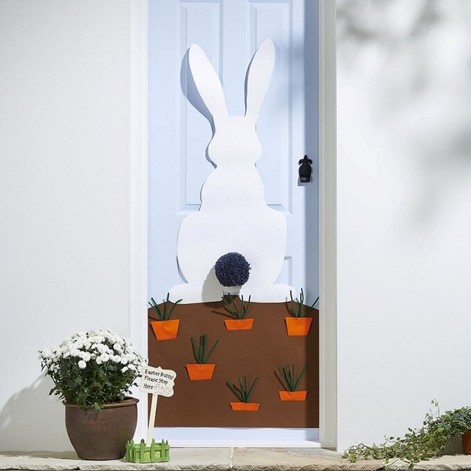 How to Make a Rabbit Easter Door Decoration image number 1
