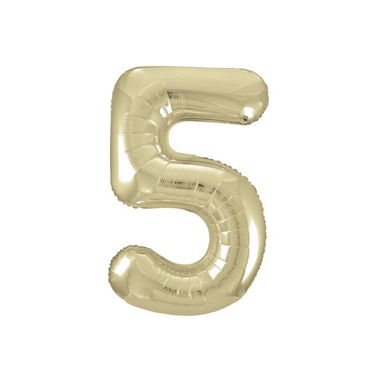 Giant Gold Foil Balloon Number 5 image number 2