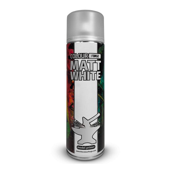 Colour Forge Matt White Spray Primer 500ml  image number 1