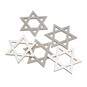Silver Star of David Wooden Toppers 5 Pack image number 1