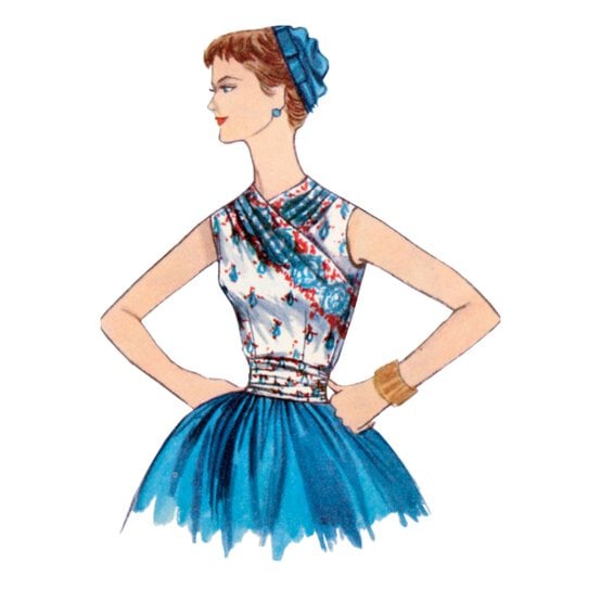 Simplicity Vintage Blouses and Cummerbund Sewing Pattern S9634 (16-24) image number 4
