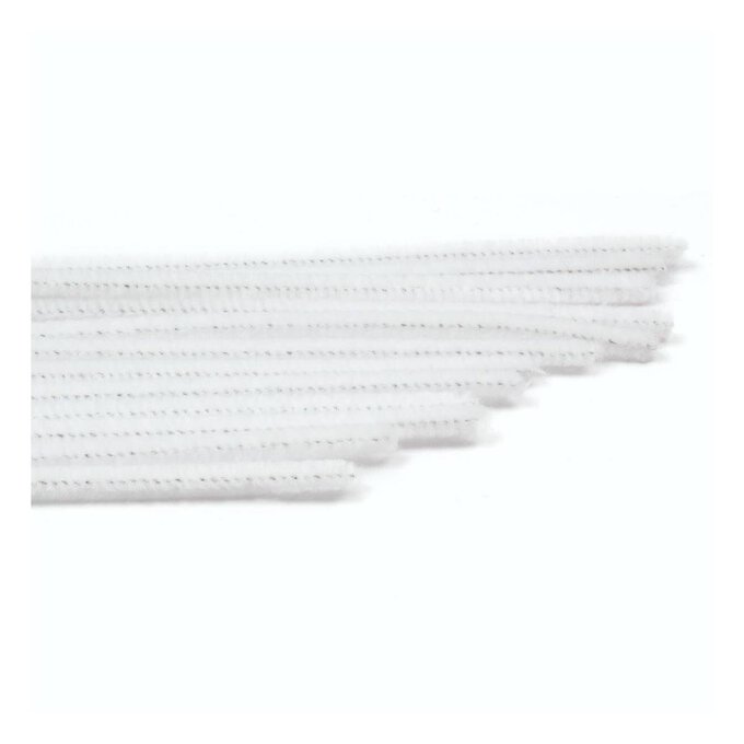 White Pipe Cleaners 12 Pack image number 1