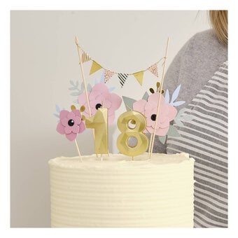 Whisk Floral Cake Toppers 4 Pieces image number 6