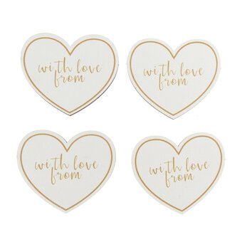 With Love Wooden Toppers 4 Pack