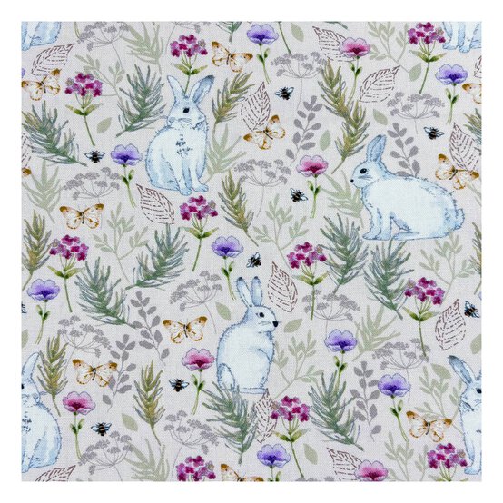 Gentle Meadow Hop and Bloom Cotton Fabric by the Metre image number 2