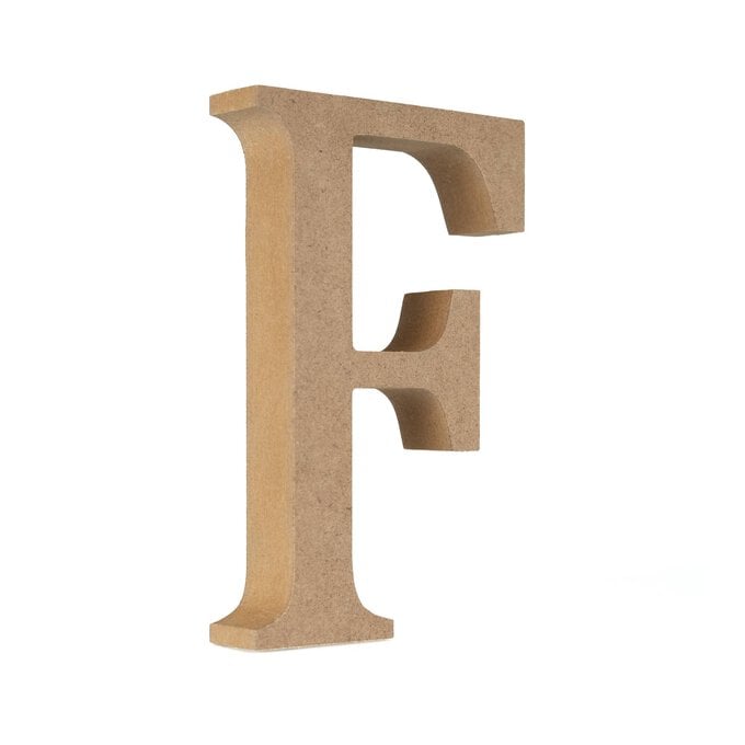 MDF Wooden Letter F 13cm image number 1