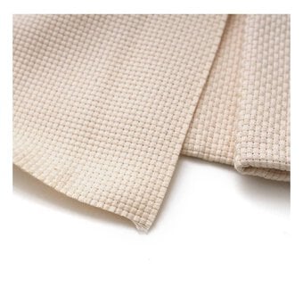 Cream Cotton Binca 9 Count Needlecraft Fabric 70cm x 80cm