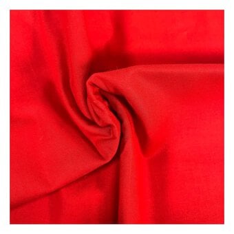 Red Organic Premium Cotton Fabric by the Metre