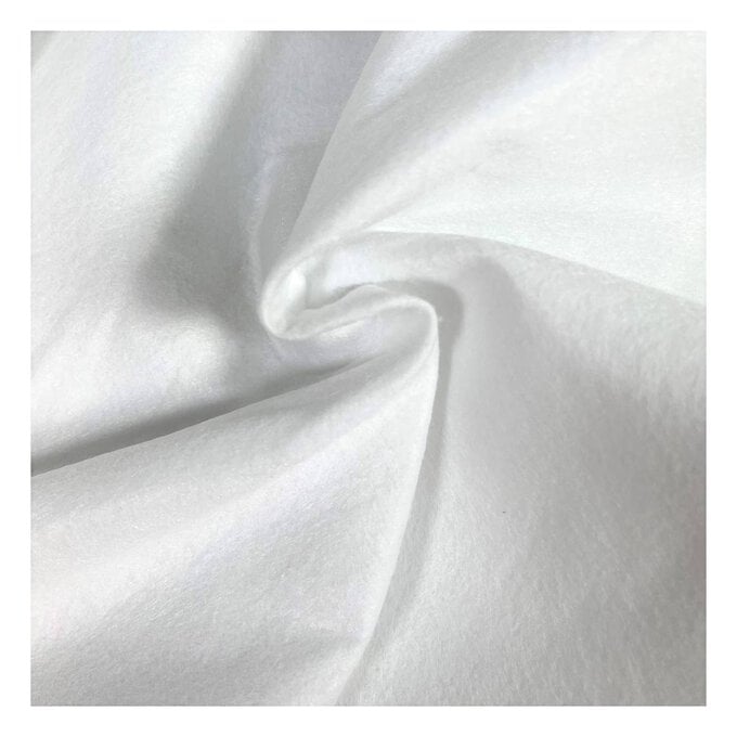 White Felt Fabric by the Metre image number 1