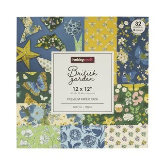 British Garden 12 x 12 Inches Paper Pack 32 Sheets