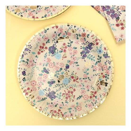 Create & Celebrate Ditsy Floral Paper Plates 6 Pack image number 2