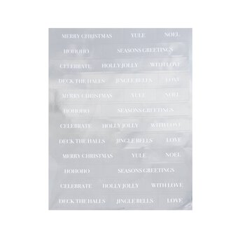 Silver Season&rsquo;s Greetings Stickers 
