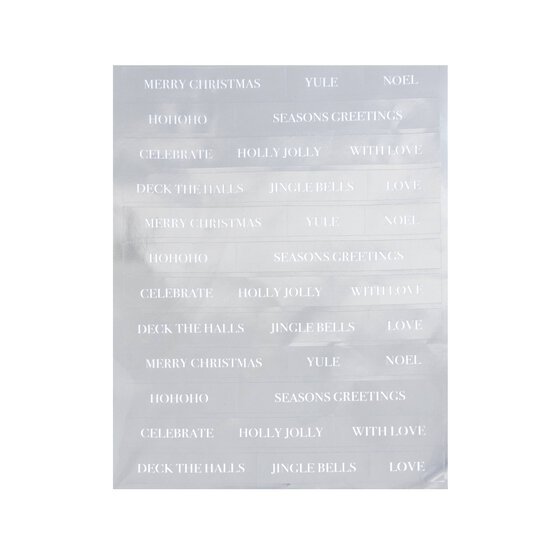 Silver Season&rsquo;s Greetings Stickers  image number 1