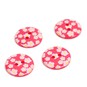 Hemline Red Novelty Patterned Button 4 Pack image number 1