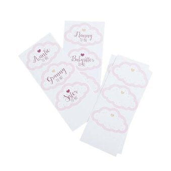 Pink Baby Shower Guest Stickers 18 Pack  image number 2