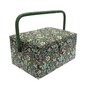 Floral Wood Block Medium Sewing Box image number 1